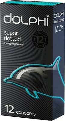 Презервативи Dolphi Super Dotted супер-крапкові, 12 штук