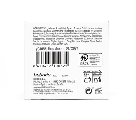 Крем для обличчя Babaria Collagen Vegan з рослинним колагеном омолоджувальний, 50 мл