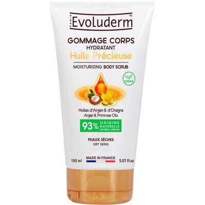Скраб для тіла Evoluderm для сухої шкіри зволожуючий з оліями, 150 мл