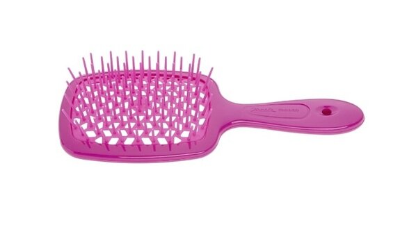 Щітка Janeke Superbrush small для волосся, неоново рожева