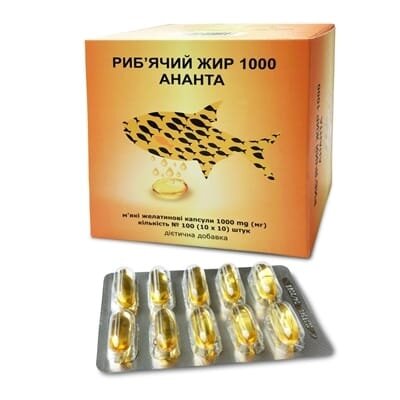 Риб'ячий жир 1000 Ананта капсули №100