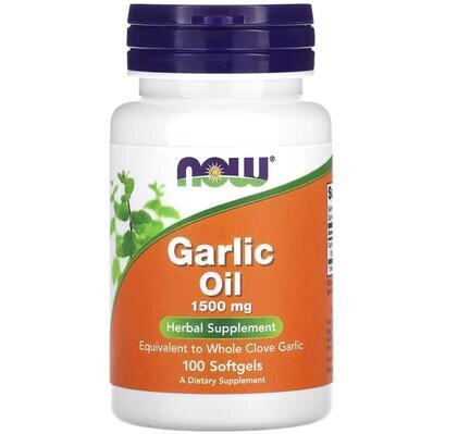 Часникова олія NOW Garlic Oil 1500 мг м'які капсули №100