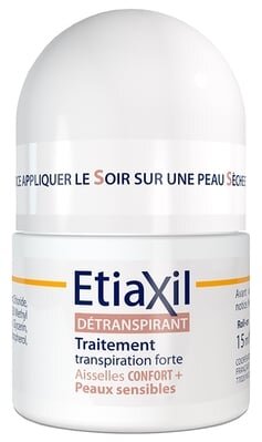 Дезодорант-антиперспірант кульковий Etiaxil Confort Plus від підвищеного потовиділення для чутливої шкіри, 15 мл