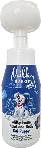 Пінка для рук та тіла Milky Dream Kids дитяча очищувальна Цуцик Кай, 350 мл
