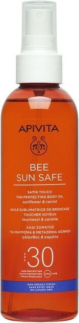 Олія Apivita Bee Sun Safe SPF30 для засмаги тіла, 200 мл