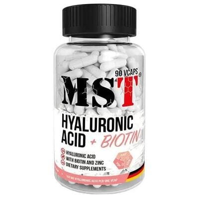 Гіалуронова кислота та Біотин MST Nutrition Hyaluronic Acid + Biotin, 90 рослинних капсул