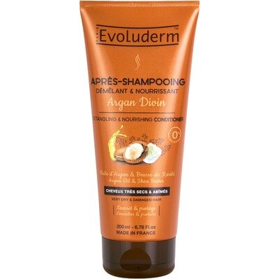 Кондиціонер Evoluderm для сухого та пошкодженого волосся живильний з аргановою олією, 200 мл