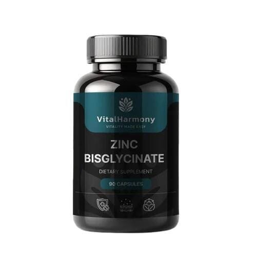 Цинк бігліцинат VitalHarmony Zinc Bisglycinate, 90 капсул