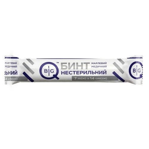 Бинт марлевий нестерильний BigQ медичний 7 м х 14 см