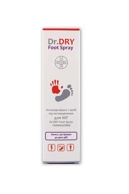 Антиперспірант для ніг Dr.Dry Фармасорбе засіб від потовиділення, 100 мл
