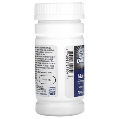 Мультивітаміни для чоловіків 50+ 21st Century One Daily Multivitamin for Men`s 50+, 100 таблеток