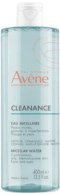 Міцелярна вода Avene Cleanance для жирної та проблемної шкіри, 400 мл