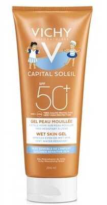 Гель Vichy Capital Soleil сонцезахисний водостійкий, для чутливої шкіри дітей, SPF 50+, 200 мл