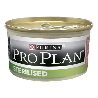 Корм вологий для стерилізованих кішок Purina Pro Plan Sterilised Salmon & Tuna шматочки в паштеті з лососем та тунцем, 85 г