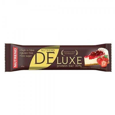 Батончик протеїновий Nutrend Deluxe Protein Bar полуничний чізкейк, 60 г