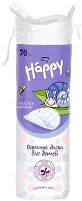 Ватні диски Bella Baby Happy для дітей, 70 шт
