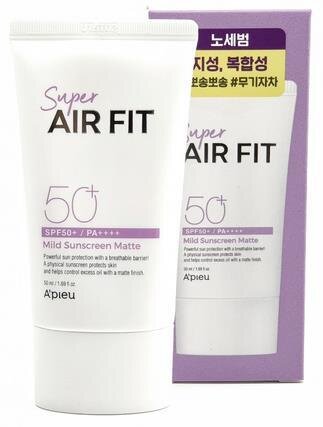 Сонцезахисний крем A'Pieu Super Air Fit Mild Sunscreen Matte SPF50+/PA++++, 50 мл