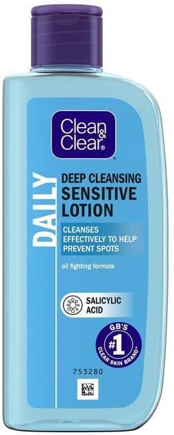 Лосьйон Clean & Clear для глибокого очищення обличчя для чутливої шкіри, 200 мл