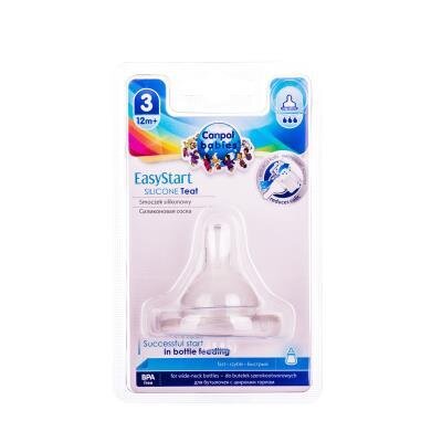 Соска силіконова Canpol Babies EasyStart 21/722 для пляшечок з широким отвором, від 12 місяців, 1 шт.