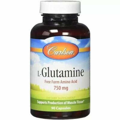 Амінокислота L-Глютамін Carlson Labs L-Glutamine по 750 мг, 90 капсул