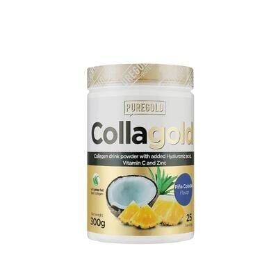 Колаген Pure Gold CollaGold Pina Colada з гіалуроновою кислотою, вітаміном С та цинком, зі смаком піна колади, 300 г