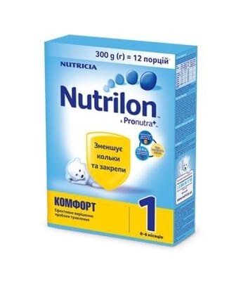 Суміш суха молочна Nutrilon Комфорт 1 для харчування дітей від 0 до 6 місяців, 300 г