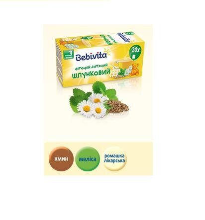 Фіточай Bebivita дитячий шлунковий, 20 фільтр-пакетів х 1,5 г
