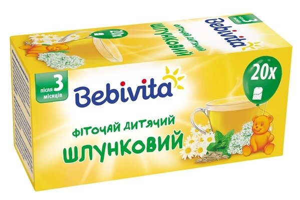 Фіточай Bebivita дитячий шлунковий, 20 фільтр-пакетів х 1,5 г