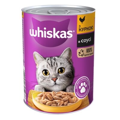 Корм вологий для кішок Whiskas з куркою в соусі, 400 г
