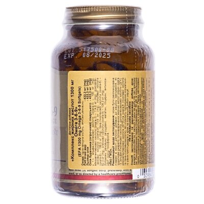 Омега 3-6-9 Solgar Omega 3-6-9 1300 мг м'які капсули №60
