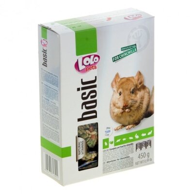 Корм повнораціонний Lolo Pets для шиншил, 450 г