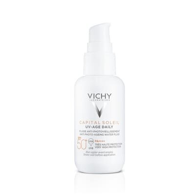 Флюїд сонцезахисний Vichy Capital Soleil UV-Age Daily проти ознак фотостаріння шкіри обличчя SPF 50+, 40 мл