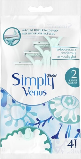 Бритви Simply Venus 2 одноразові жіночі, 4 шт