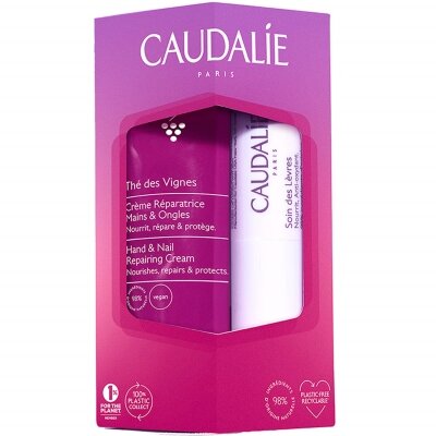Набір Caudalie The Des Vignes Lip & Hand Duo (Кондиціонер для губ 4.5г, Крем для рук 30мл)