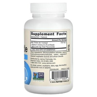 Розторопша Jarrow Formulas Milk Thistle 150 мг, 200 вегетаріанських капсул