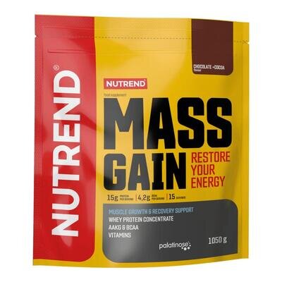 Гейнер Nutrend Mass Gain шоколад та какао, 1,05 кг
