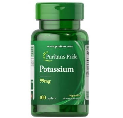 Калій Puritan's Pride Potassium 99 мг, 100 каплет