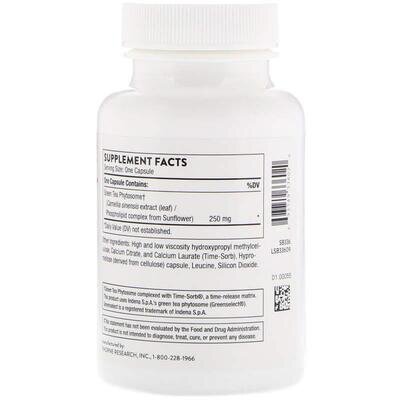 Зелений чай Thorne Research Green Tea Phytosome, 60 капсул