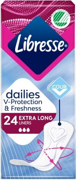 Прокладки щоденні гігієнічні Libresse Dailies Fresh Extra Long, 24 шт