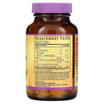 Цинк 15 мг Bluebonnet Nutrition EarthSweet Chewables, смак апельсина, 60 таблеток для розсмоктування