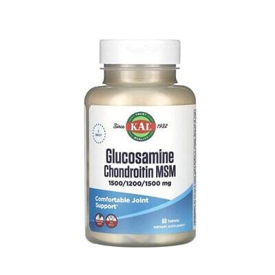 Глюкозамін & Хондроїтин з МСМ KAL Glucosamine & Chondroitine MCM, 60 таблеток