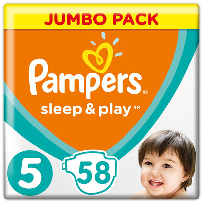 Підгузки дитячі Pampers Sleep & Play розмір 5, 11-16 кг, 58 шт