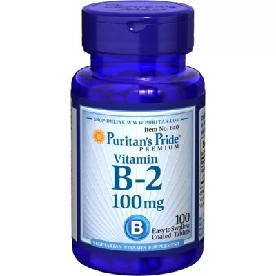 Вітамін В2 Puritan's Pride Vitamin B-2 (Riboflavin) 100 мг, 100 таблеток