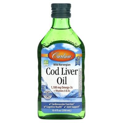 Риб'ячий жир з печінки тріски Carlson Labs Cod Liver Oil, 250 мл