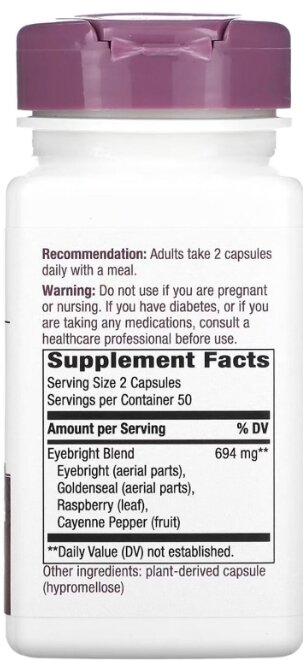 Очанка лікарська Nature's Way Eyebright Herbal Blend 694 мг, 100 веганських капсул
