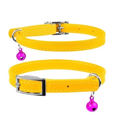 Нашийник для кошенят Collar 32488 WAUDOG Glamour з резинкою, ширина 9 мм довжина 22-30 см, жовтий