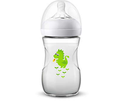 Пляшечка для годування Philips Avent SCF070/24 Natural 2.0 з декором Дракон, 260 мл
