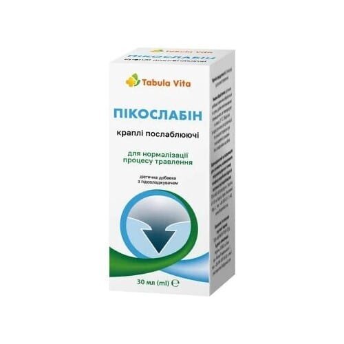 Пікослабін Tabula Vita краплі по 30 мл у флак.