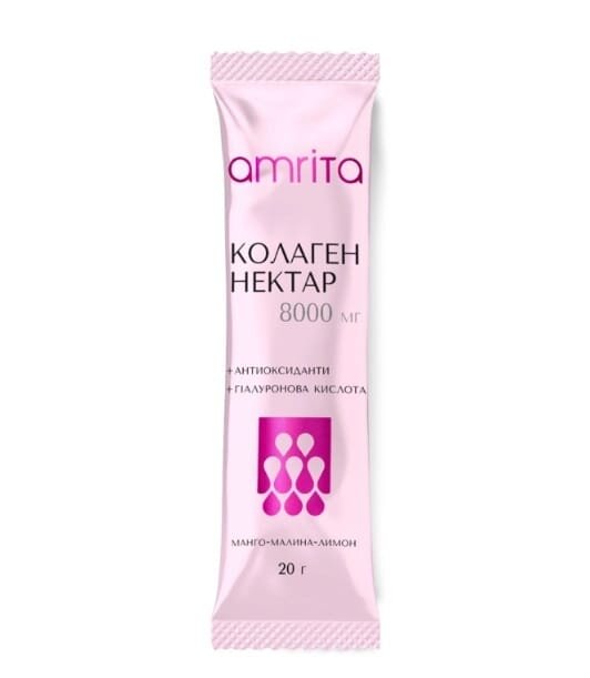 Колаген з гіалуроновою кислотою Amrita питний, 1 стік 20 г