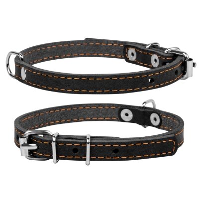 Нашийник Collar 01331 одинарний, чорний, 20 мм/32-40 см